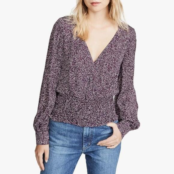 Parker Matilda Silk Faux-Wrap Blouse - Picture 1 of 10